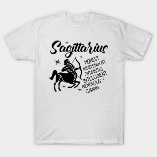 Sagittarius Zodiac Sign Positive Personality Traits T-Shirt